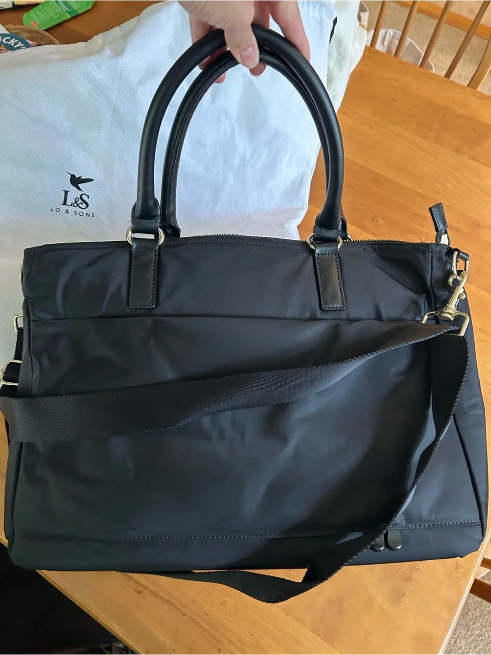 Lo & Son’s Black Laptop Travel Bag